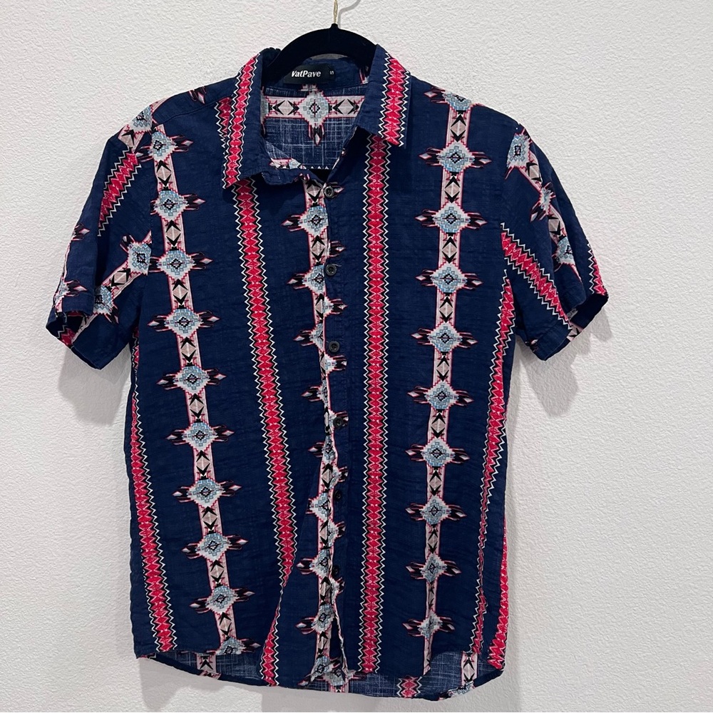 VATPAVE Mens Summer Tropical Shirts Short Sleeve Button Down Aloha small